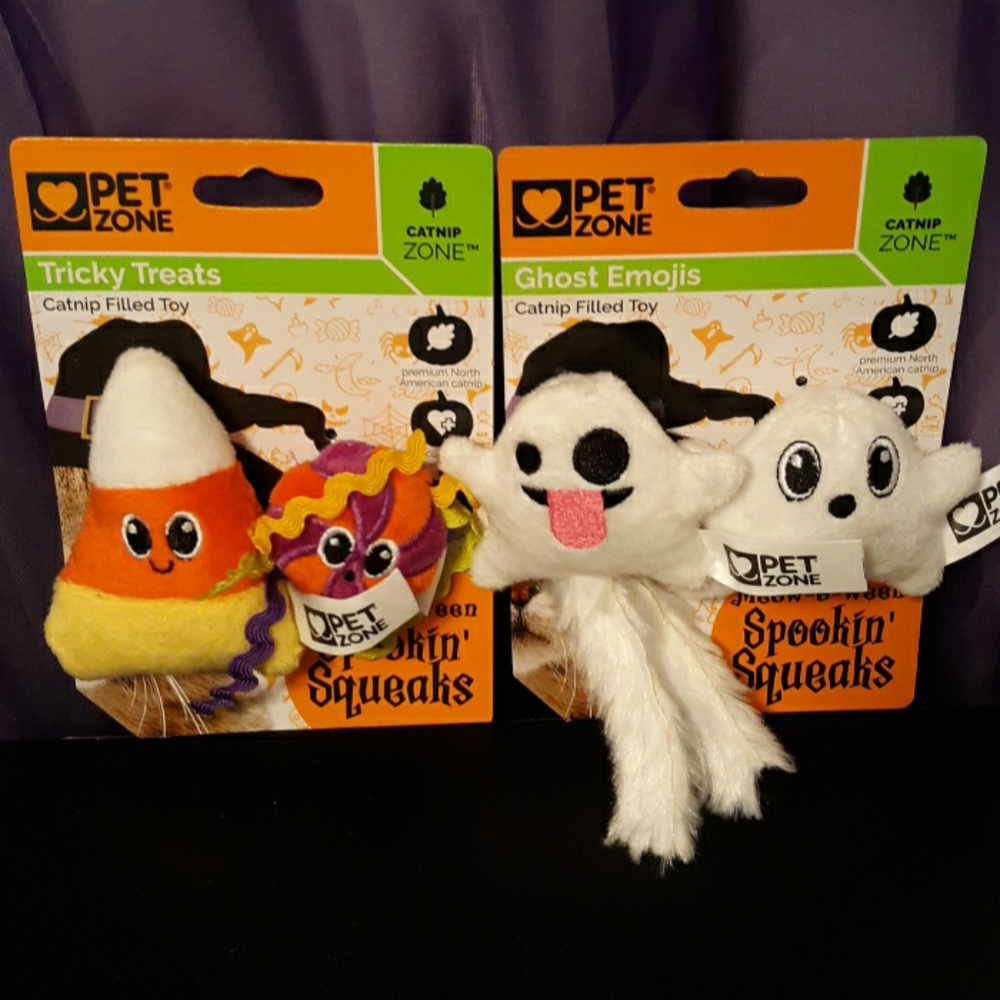 2 New 2-Packs Pet Zone Catnip Filled Toys